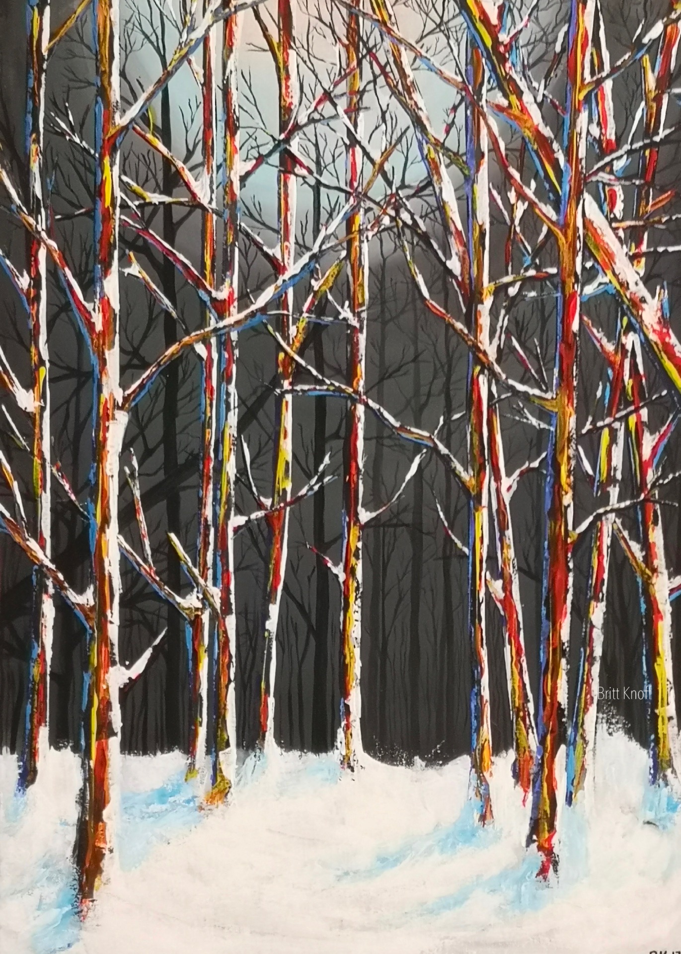 Vinterskog - 50x70cm