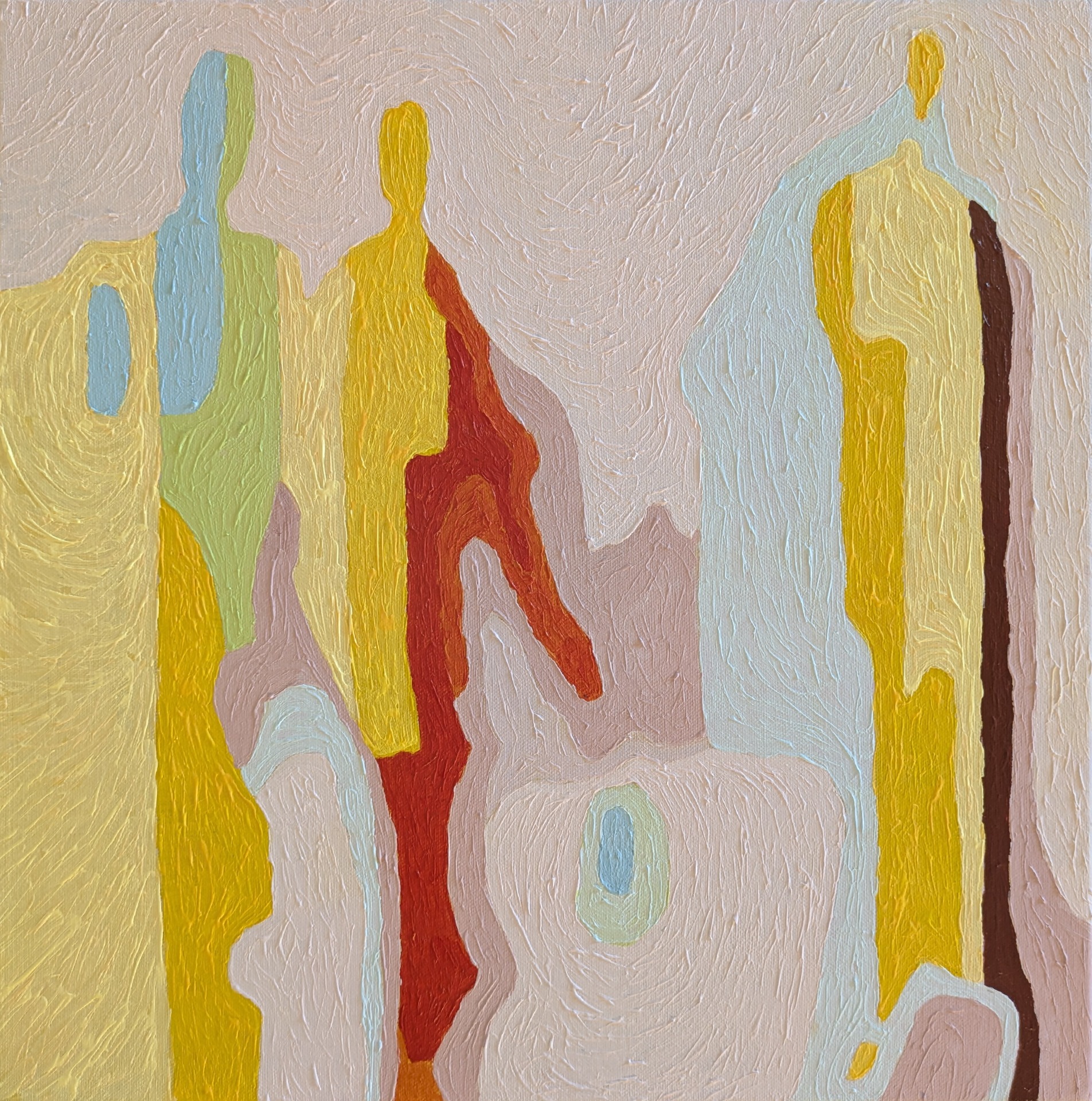 Sommerflørt, akryl på lerret, 2025