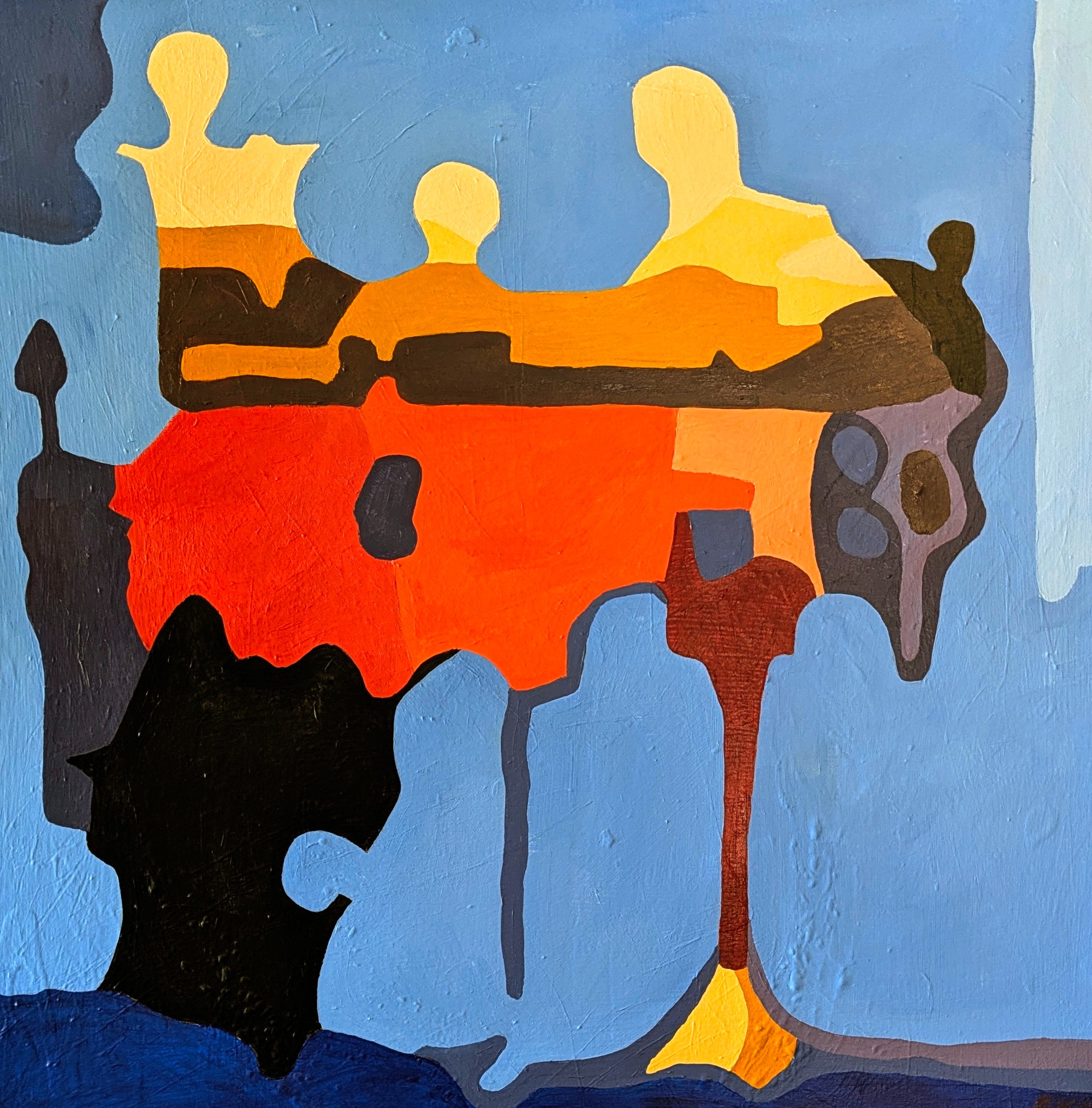 Samhold, 2025, akryl på lerret 50x50cm. 