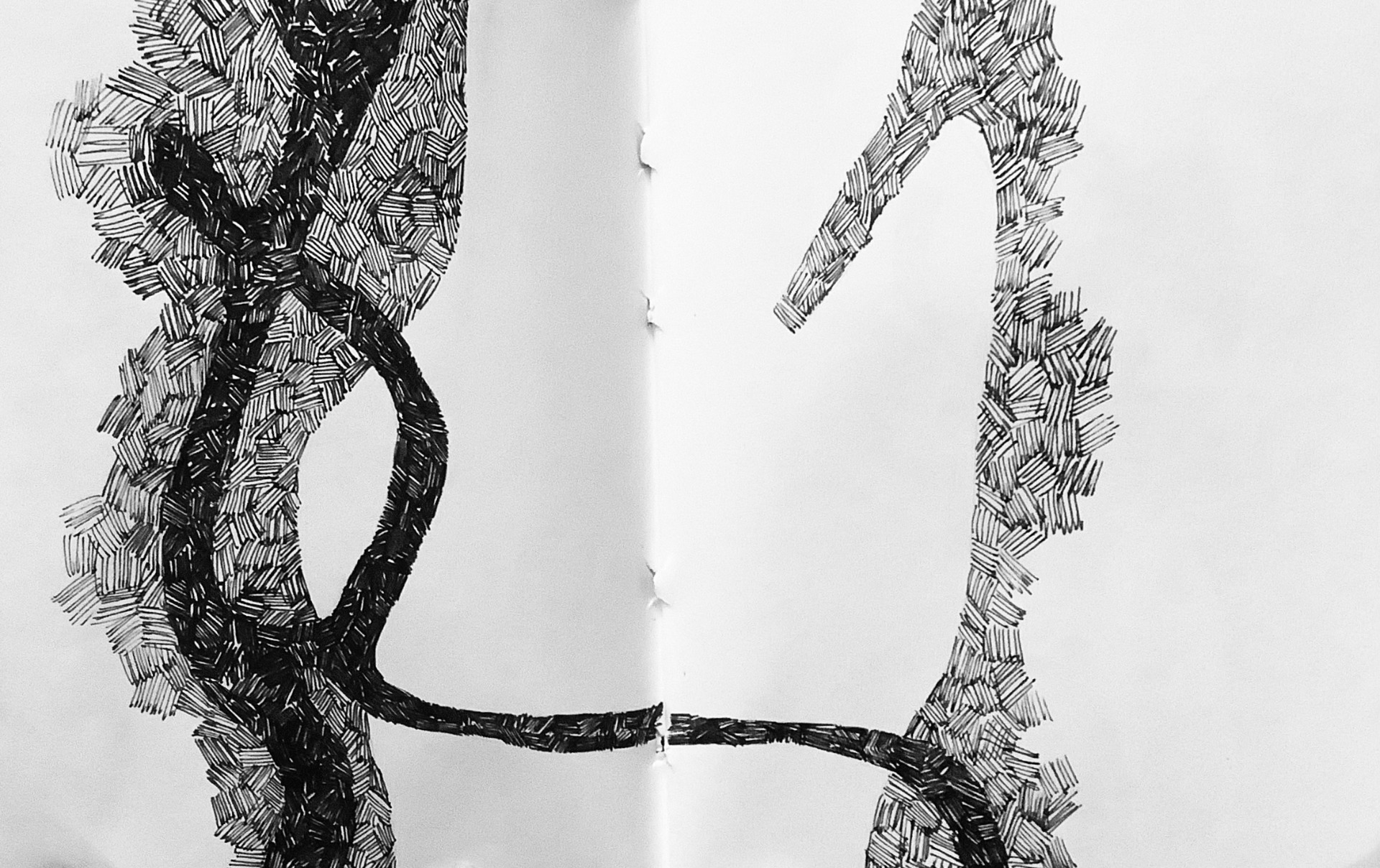 En side fra min skisse bok hvor alt startet (2021)