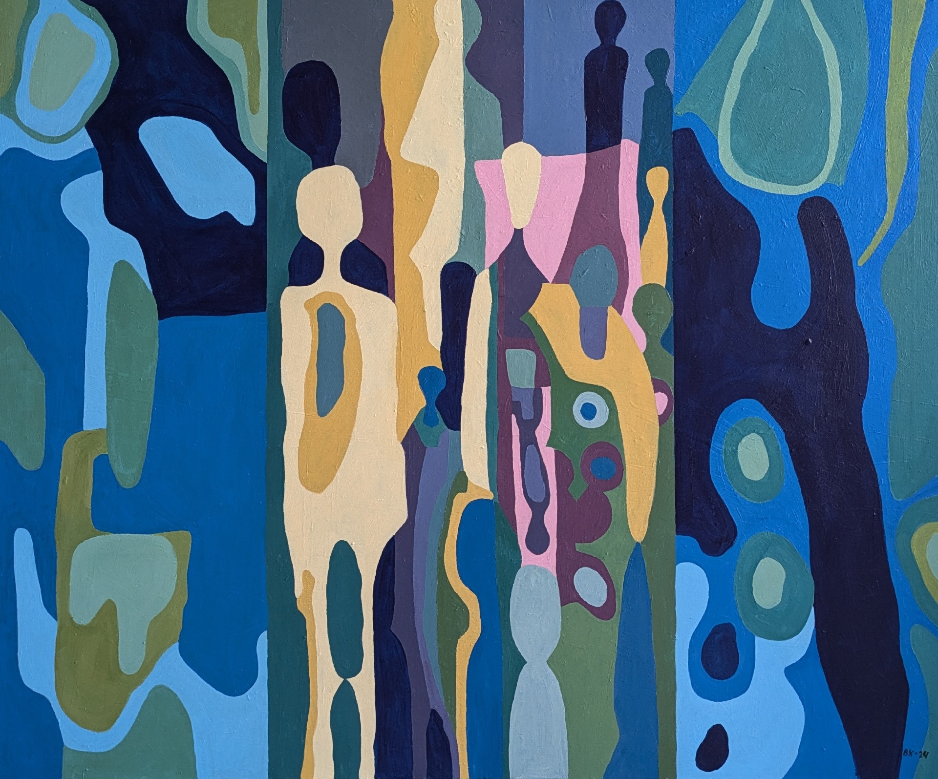 The inner circle, 2024, akryl på lerret, 100x120cm