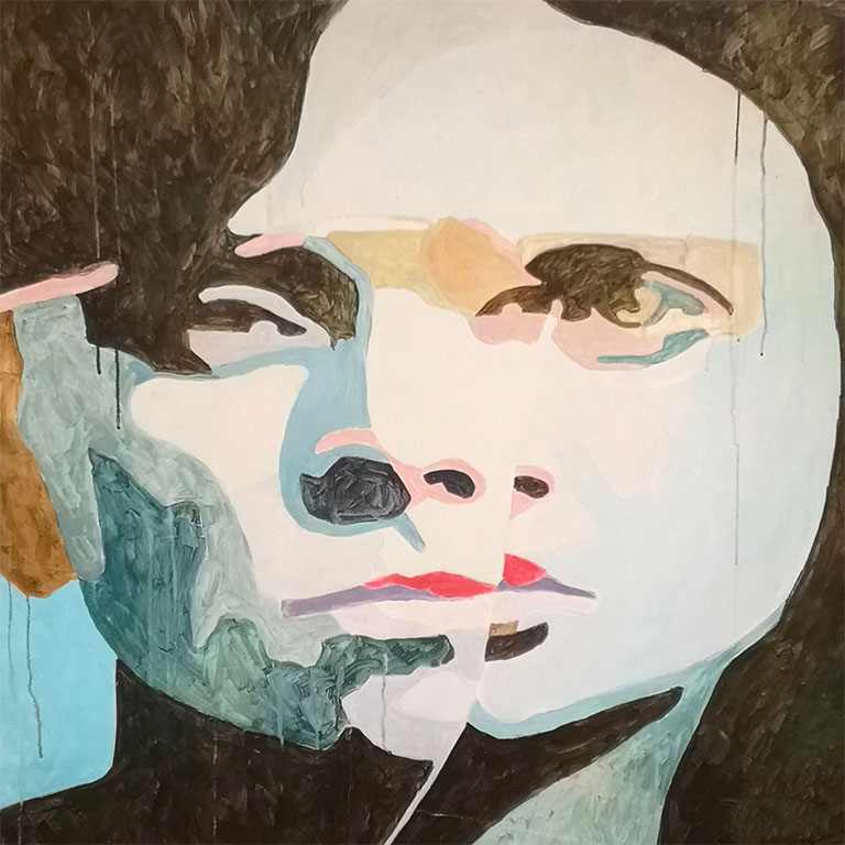 My other self, 2023, akryl på lerret 100x100cm SOLGT