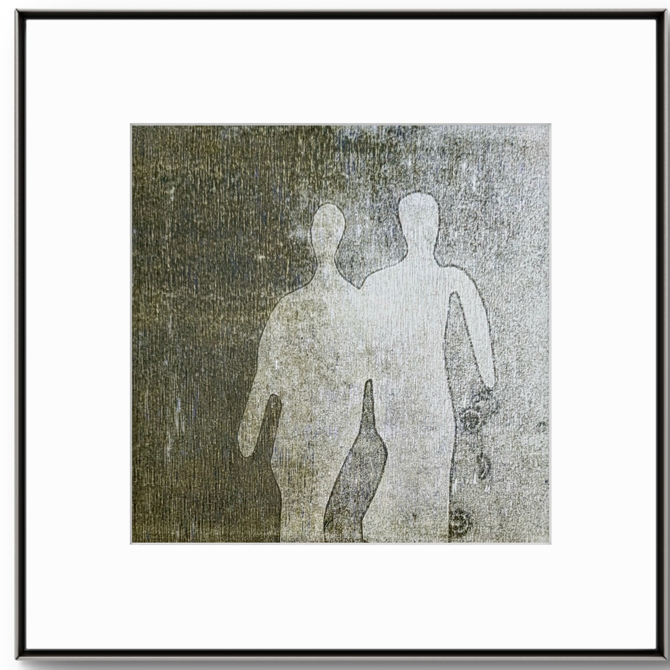 Tresnitt, 2025, 30x30cm med sort ramme.